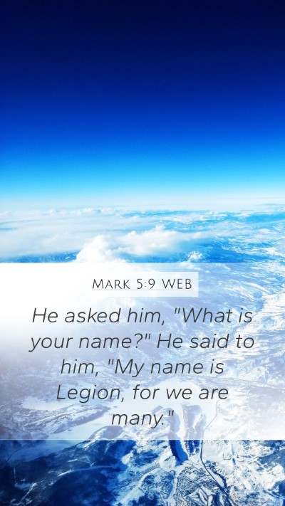 Mark 5:9 WEB Mobile Phone Wallpaper - He asked him, 