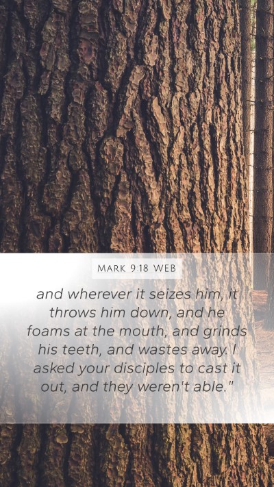 Mark 9:18 WEB Bible Verse Image