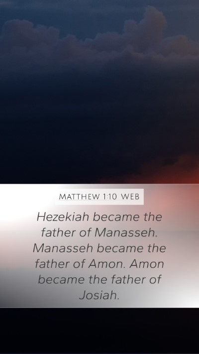 Matthew 1:10 WEB Bible Verse Image