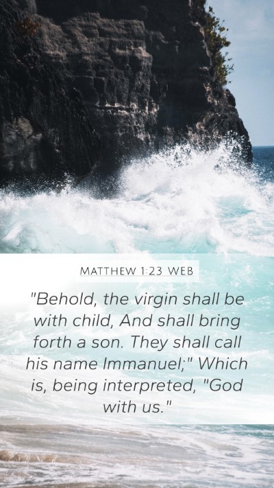 Matthew 1:23 WEB Bible Verse Image
