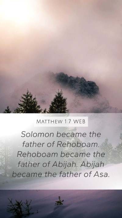 Matthew 1:7 WEB Bible Verse Image