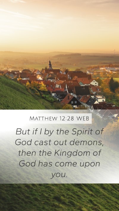Matthew 12:28 WEB Bible Verse Image