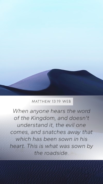 Matthew 13:19 WEB Bible Verse Image