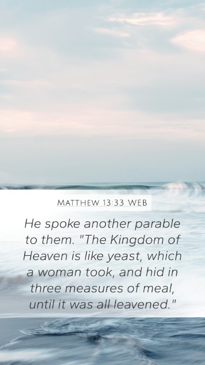 Matthew 13:33 WEB Bible Verse Image