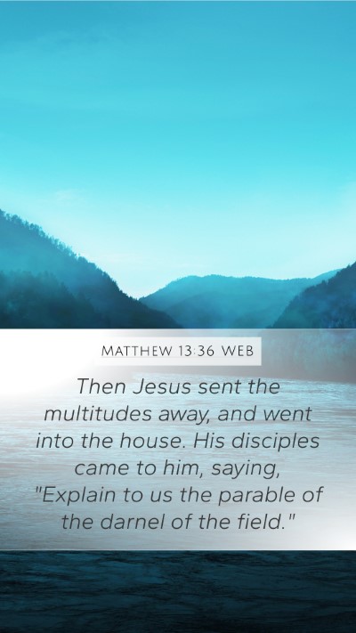 Matthew 13:36 WEB Bible Verse Image