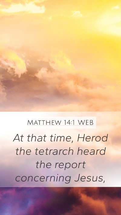 Matthew 14:1 WEB Bible Verse Image