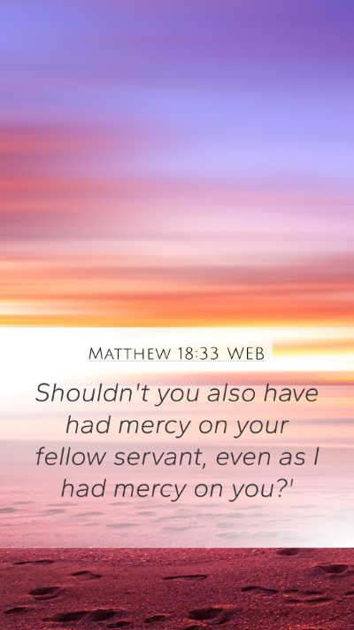 Matthew 18:33 WEB Bible Verse Image