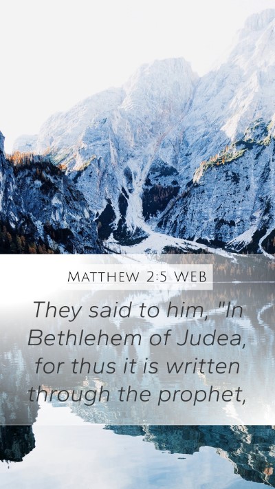 Matthew 2:5 WEB Bible Verse Image