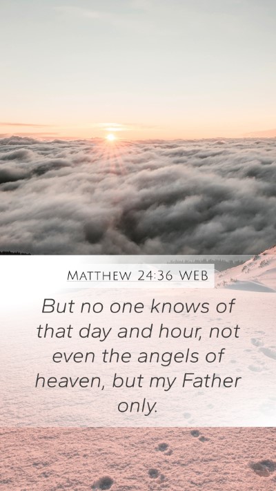 Matthew 24:36 WEB Bible Verse Image