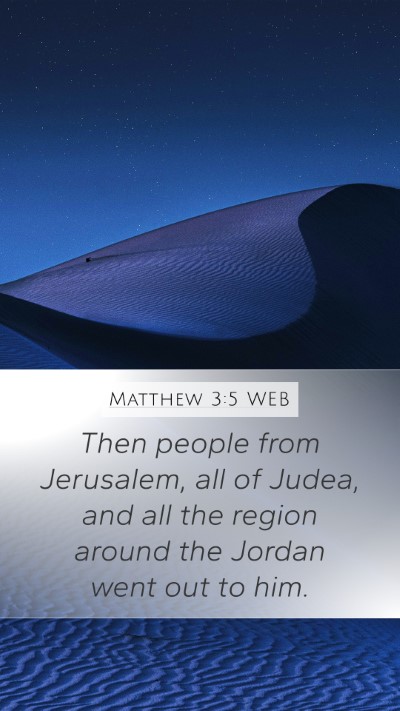 Matthew 3:5 WEB Bible Verse Image