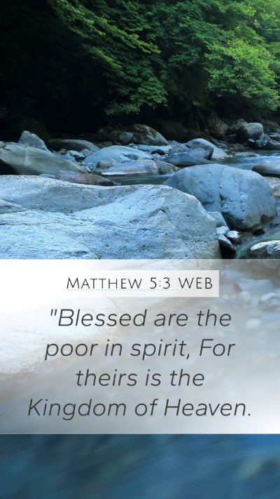 Matthew 5:3 WEB Bible Verse Image