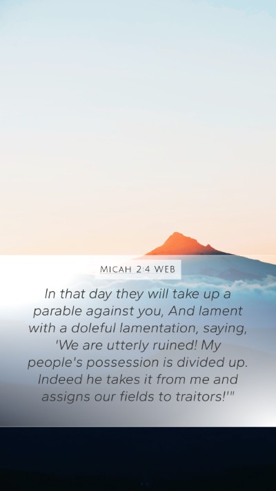 Micah 2:4 WEB Bible Verse Image