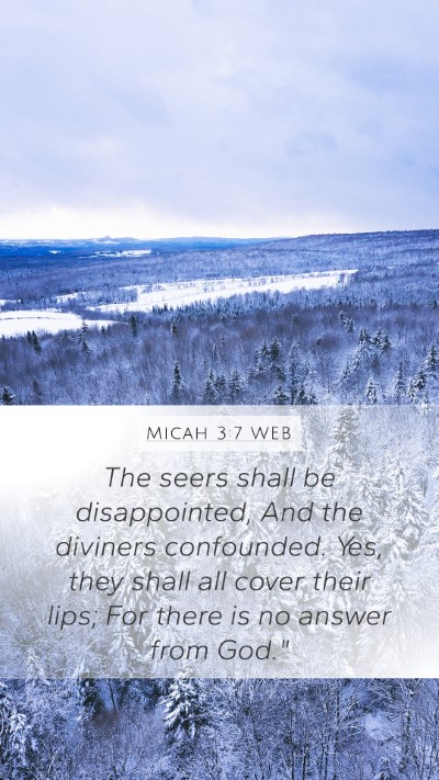 Micah 3:7 WEB Bible Verse Image