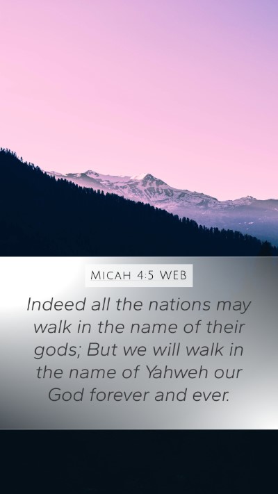 Micah 4:5 WEB Bible Verse Image