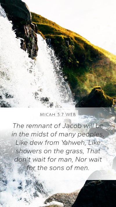 Micah 5:7 WEB Bible Verse Image