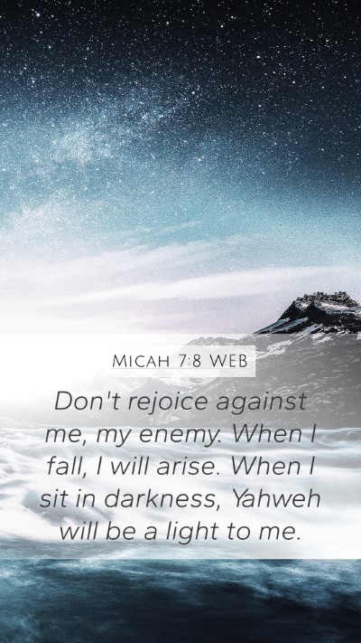 Micah 7:8 WEB Bible Verse Image