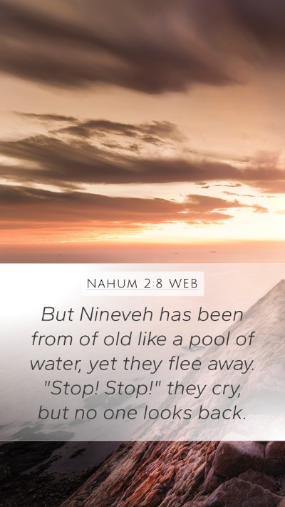 Nahum 2:8 WEB Bible Verse Image
