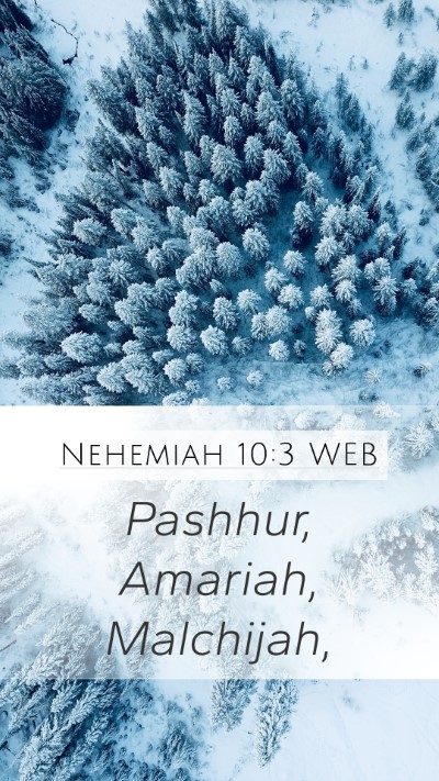 Nehemiah 10:3 WEB Mobile Phone Wallpaper - Pashhur, Amariah, - Mobile Bible Verse Wallpaper