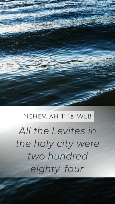 Nehemiah 11:18 WEB Bible Verse Image