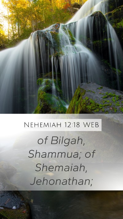 Nehemiah 12:18 WEB Bible Verse Image