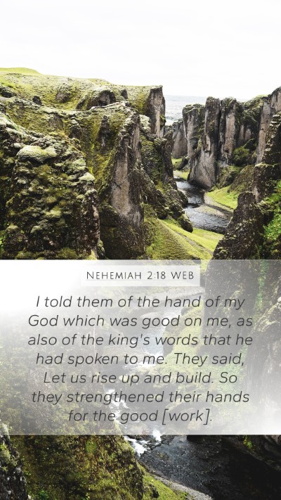 Nehemiah 2:18 WEB Bible Verse Image
