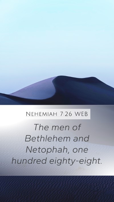 Nehemiah 7:26 WEB Bible Verse Image