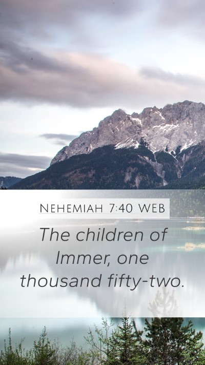 Nehemiah 7:40 WEB Bible Verse Image