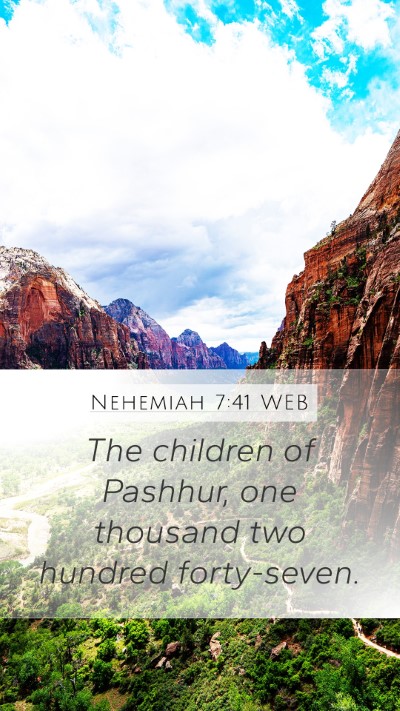 Nehemiah 7:41 WEB Bible Verse Image