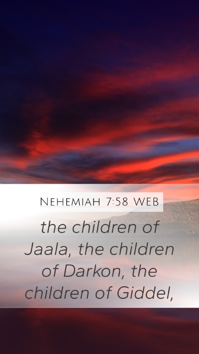 Nehemiah 7:58 WEB Bible Verse Image
