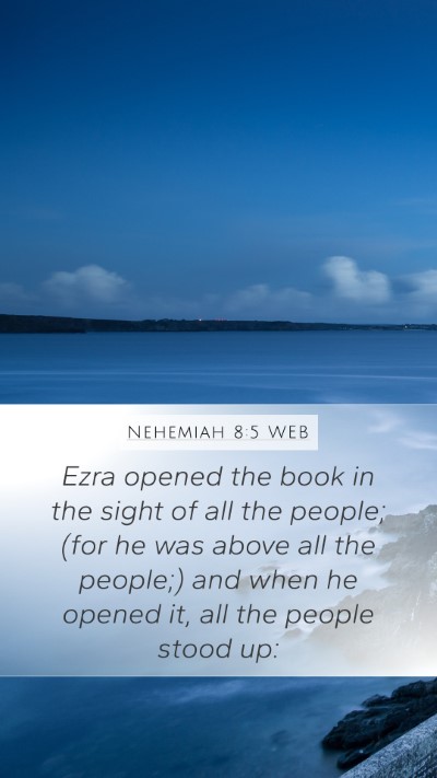 Nehemiah 8:5 WEB Bible Verse Image