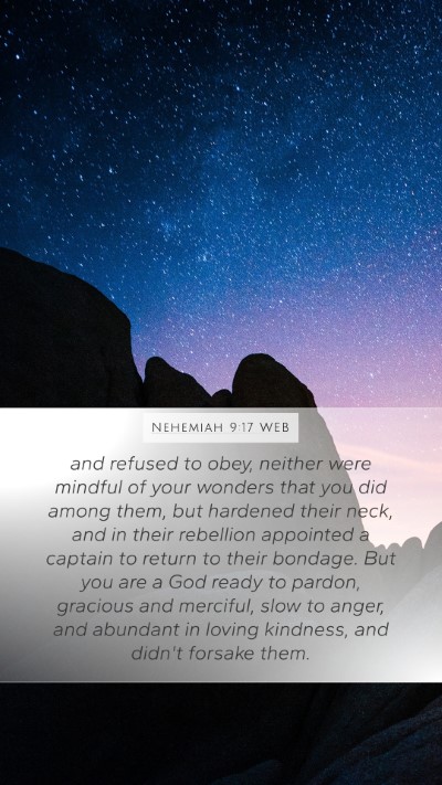 Nehemiah 9:17 WEB Bible Verse Image