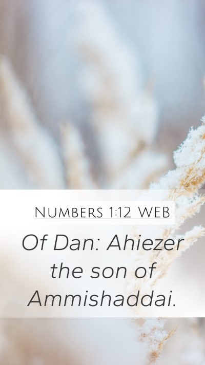 Numbers 1:12 WEB Bible Verse Image