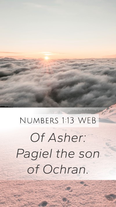 Numbers 1:13 WEB Bible Verse Image