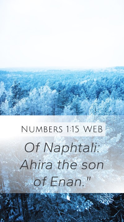 Numbers 1:15 WEB Bible Verse Image