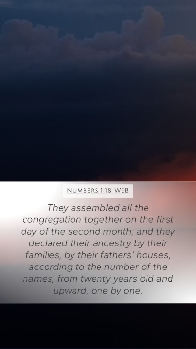 Numbers 1:18 WEB Bible Verse Image