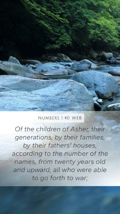 Numbers 1:40 WEB Bible Verse Image