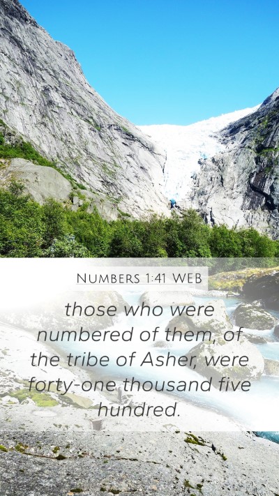 Numbers 1:41 WEB Bible Verse Image