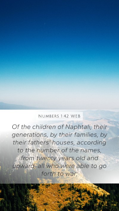 Numbers 1:42 WEB Bible Verse Image