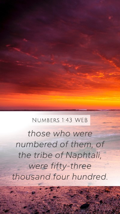 Numbers 1:43 WEB Mobile Phone Wallpaper - those who were numbered of them, of the tribe of - Mobile Bible Verse Wallpaper