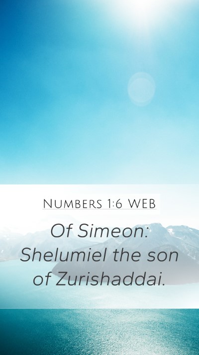 Numbers 1:6 WEB Bible Verse Image