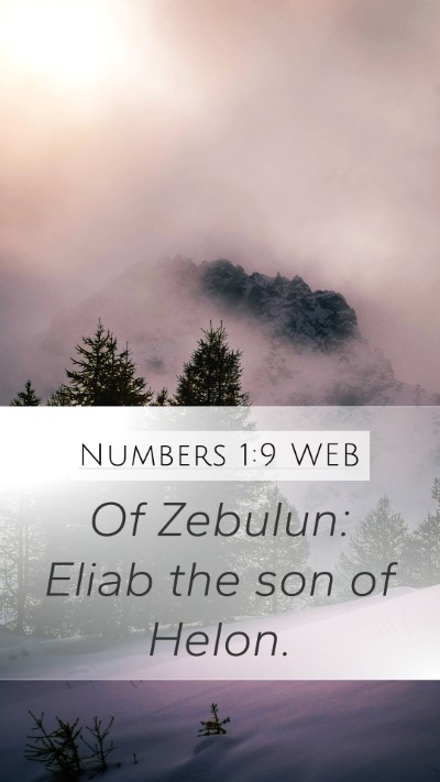 Numbers 1:9 WEB Bible Verse Image