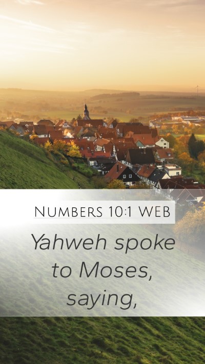 Numbers 10:1 WEB Bible Verse Image