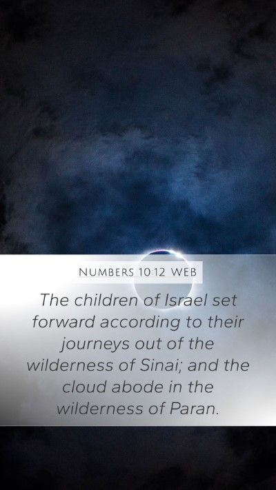 Numbers 10:12 WEB Bible Verse Image
