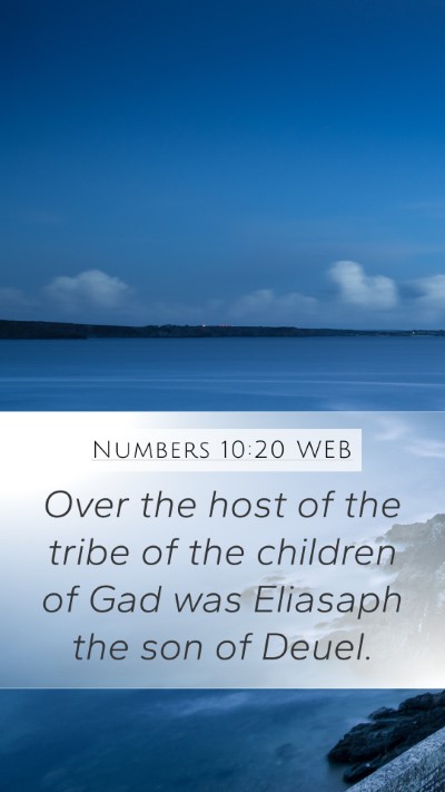 Numbers 10:20 WEB Bible Verse Image