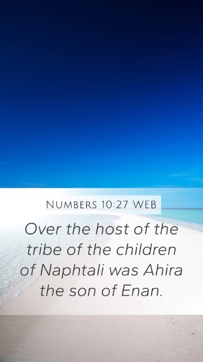 Numbers 10:27 WEB Bible Verse Image