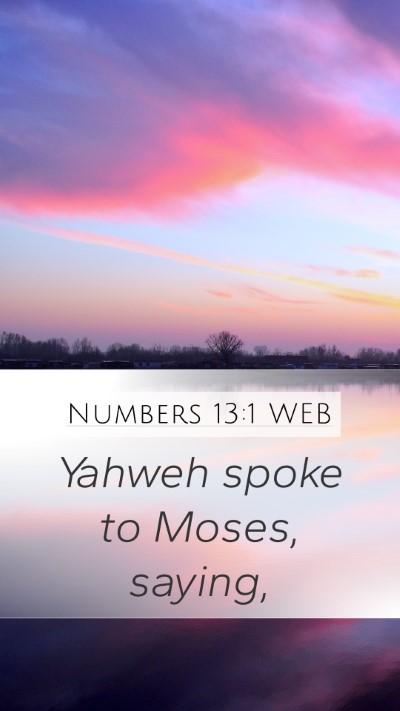 Numbers 13:1 WEB Bible Verse Image