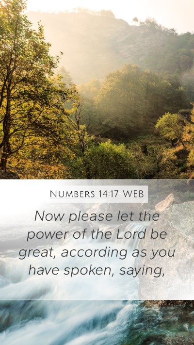Numbers 14:17 WEB Bible Verse Image