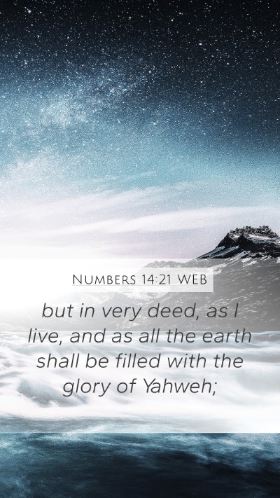 Numbers 14:21 WEB Bible Verse Image