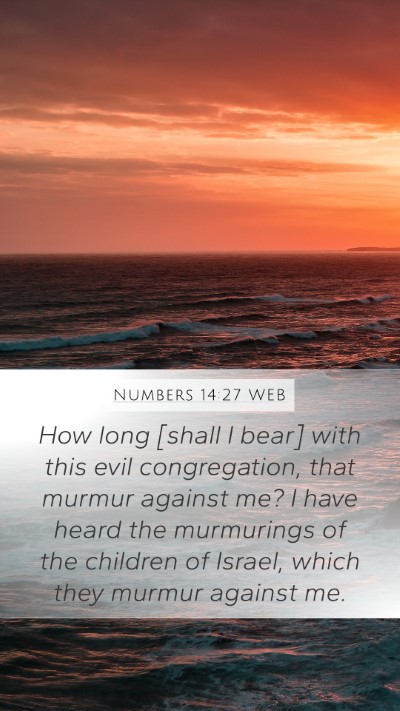 Numbers 14:27 WEB Bible Verse Image