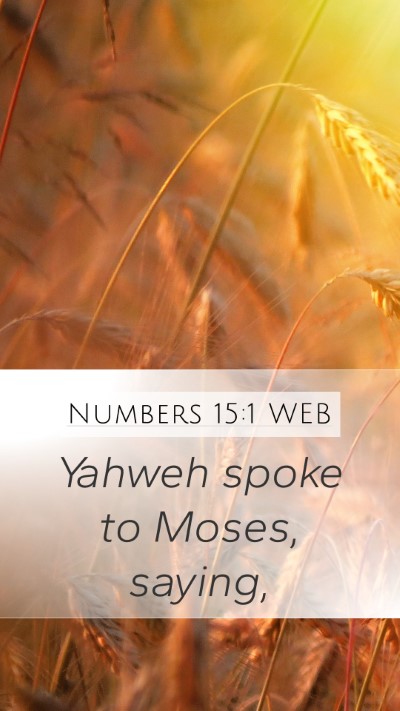 Numbers 15:1 WEB Bible Verse Image